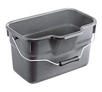 Rotho Basic seau carré de 12l avec anse et balance, Plastique (PP) sans BPA, anthracite, 12l (38.0 x 26.0 x 23.0 cm)