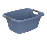 Rotho Bassine / Panier à Linges Waschkorb Fleurs 25 L Horizon Bleu Plastique