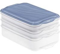 ROTHO Boîte à charcuterie Foodcenter Rondo 2x0,75l/1x1,35l 3pcs blue
