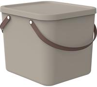 Rotho Boîte de Rangement 40L Albula - Boîte plastique avec couvercle - Bac gerbable 39,5 x 38,0 x 34,0 cm - Boîte plastique de rangement Boîte à tout faire