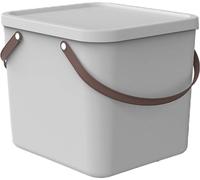 Rotho Boîte de Rangement 40L Albula - Boîte plastique avec couvercle - Bac gerbable 39,5 x 38,0 x 34,0 cm - Boîte plastique de rangement Boîte à tout faire