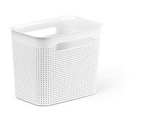 Rotho Brisen boîte de rangement étroite de 7l avec 2 poignées, Plastique (PP) sans BPA, blanc, 7l (26.2 x 18.0 x 21.1 cm)