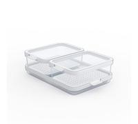 Rotho Cauma Set KS Lot de 3 organiseurs en plastique (PP) sans BPA, blanc/transparent, 31,4 x 22,4 x 12 cm