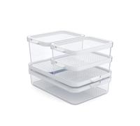 Rotho Cauma Set KS Organiseur 5 Pièces CAUMA, Plastique (PP) Sans BPA, Blanc/Transparent, (31,4 x 22,4 x 23,5 cm)