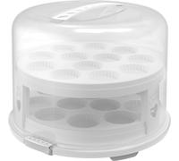 Rotho Cloche à gâteau XL Fresh - Bac à gâteau 35,5 x 34,5 x 26,0 cm résistant au lave-vaisselle - Housse à gâteau - Boîte de transport de gâteau avec système de fermeture