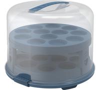 Rotho Cloche à gâteau XL Fresh - Bac à gâteau 35,5 x 34,5 x 26,0 cm résistant au lave-vaisselle - Housse à gâteau - Boîte de transport de gâteau avec système de fermeture