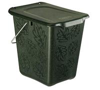 Rotho Compost bin Greenline 7l en vert, plastique, vert foncé, brut (7 litres)