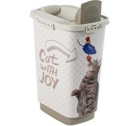 Rotho – Récipient croquettes MyPet Cody – 25 L, PP sans BPA, anthracite/blanc, couvercle et verseur