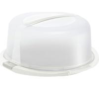 Rotho Cool & Fresh Cloche à gâteau avec réfrigération, plastique (PP) sans BPA, blanc/transparent, (38,0 x 34,0 x 16,0 cm)