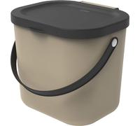Poubelle Conteneur en Plastique Rotho Albula 6L cappuccino