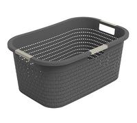 Rotho Country Panier à linge 40l, Plastique (PP) sans BPA, anthracite, 40l (58.0 x 38.9 x 25.1 cm)