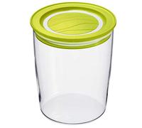 Rotho Cristallo boîte de rangement ronde de 0,7 l avec couvercle et scellé, Plastique (PP) sans BPA, transparent/vert, 0.7l (11.0 x 11.0 x 11.8 cm)