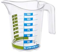 Rotho Domino petit gobelet gradué de 0,15 l, Plastique (PP) sans BPA, transparent, 0.15l (10.2 x 6.9 x 8.9 cm)