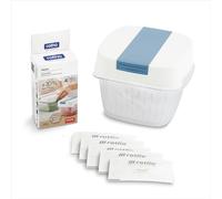 Rotho Dynamic Box Boîte de conservation 1,6 l avec 4 filtres de rechange Blanc 15,5 x 15,5 x 12,3 cm