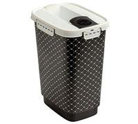 Rotho Flo Récipient pour aliments pour animaux domestiques de 4,1 l avec couvercle, plastique de qualité alimentaire (PP) sans BPA, noir, 4.1l (19.5 x 13.6 x 27.0 cm)