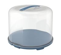 Rotho Fresh Boîte plastique à gâteau XL haute avec poignée bleu transparent | Boîte de conservation alimentaire, cloche à gâteau haute, poignée intégrée, couvercle transparent, PP facile à nettoyer