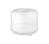 Rotho Fresh Cake Dome XL en plastique alimentaire (PP), sans BPA, blanc/transparent, 35,5 x 34,5 x 26 cm
