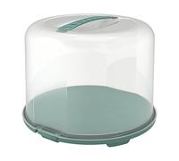 Rotho Fresh Cake Dôme XL en plastique de qualité alimentaire (PP), sans BPA, turquoise/transparent, (35,5 x 34,5 x 26 cm)