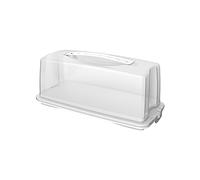 Rotho Fresh Conteneur à gâteaux avec capot et poignée de transport, Plastique (PP) sans BPA, blanc, (36.0 x 16.5 x 16.5 cm)