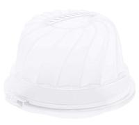 Rotho Fresh Conteneur à gâteaux pour Gugelhupf avec capot et poignée de transport, Plastique (PP) sans BPA, blanc/transparent, (30.5 x 28.5 x 17.5 cm)