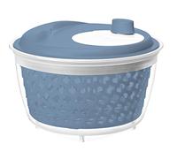 Rotho Fresh Essoreuse à salade, Plastique (PP) sans BPA, bleu/transparent, 4.5l (25.0 x 25.0 x 16.5 cm)