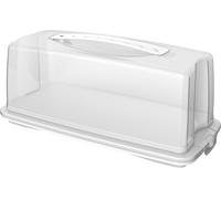 Rotho Fresh récipient à gâteaux avec capot et poignée, plastique alimentaire (PP) sans BPA, turquoise/transparent, (36 x 16,5 x 16,5 cm)