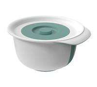Rotho Fresh Set de 2 saladiers 1.2l + 4l avec couvercle, plastique de qualité alimentaire (PP) sans BPA, blanc/turquoise, 1.2l + 4l (28.8 x 26.0 x 14.2 cm)