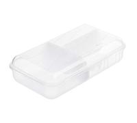 Rotho Fun boîte à lunch 1,7l avec cloison amovible, Plastique (PP) sans BPA, transparent, L/1.7l (24.5 x 14.5 x 6.5 cm)