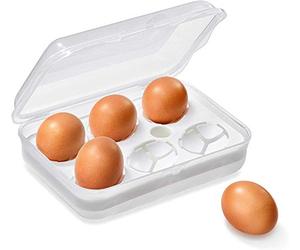 Rotho Fun Boîte de transport pour 6 œufs, Plastique (PP) sans BPA, transparent, (20.0 x 14.0 x 6.0 cm)