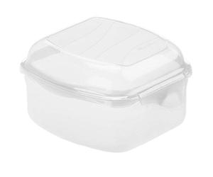 Rotho Fun Boîte de vesper 0,45l avec fermeture à clic, Plastique (PP) sans BPA, transparent, 0.45l (11.5 x 11.0 x 6.5 cm)