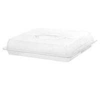 Rotho John grand majordome avec capuchon et poignée de transport, Plastique (PP) sans BPA, blanc/transparent, (47.5 x 39.0 x 9.8 cm)