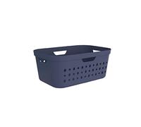 Rotho Jona Panier à linge Jona 39 l, en plastique (polypropylène recyclé), bleu, 39 l (56,6 x 38,5 x 23,3 cm