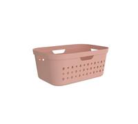 Rotho Jona Panier à linge Jona en plastique (polypropylène recyclé), rose, 39 l (56,6 x 38,5 x 23,3 cm)