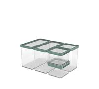 Rotho Loft Lot de 5 boîtes de rangement en plastique (PP) sans BPA Transparent 32,3 x 22,3 x 16,6 cm