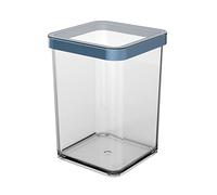 Rotho Loft Boîte de conservation carrée, en plastique, avec couvercle et joint, 1 l, sans BPA, bleu/transparent, 1 l (10 x 10 x 14,2 cm)