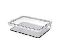 Rotho Loft boîte de conservation rectangulaire de 1l avec couvercle et scellé, Plastique (PP) sans BPA, transparent/blanc, 1l (20.0 x 15.0 x 4.8 cm)