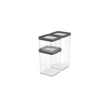 Rotho Loft Lot de 3 boîtes de conservation en plastique (PP) sans BPA Transparent 21,2 x 11,4 x 23,5 cm