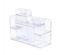 Rotho LOFT Set de boîtes de conservation 19 pièces LOFT, plastique (PP) sans BPA, transparent-blanc, 1x 3,2l, 2x 2,1 l, 4x 1,5l, 4x 1,0 l, 8x 0,5 l