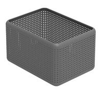 Rotho Madei Panier de rangement 13l, Plastique (PP) sans BPA, anthracite, 13l (32.6 x 23.8 x 18.8 cm)