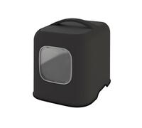 ROTHO-Maison de toilette pour chat coloris noir en plastique recyclé Biala - 44,3 x 39,5 x 52 cm