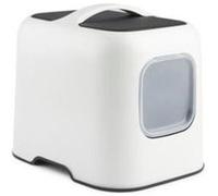 Maison toilette pour chat 57 39 40 cm Bac a litiere de Gui Blanc