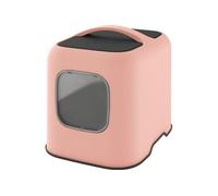 ROTHO Maison toilette pour chat 51 39 40 cm Bac a litiere Rose