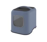 Rotho Bac à litière avec couvercle et pelle en plastique recyclé – Bleu foncé G