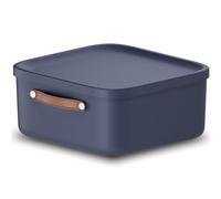 Rotho Maloja Boîte de rangement 20 l, Plastique (PP recyclé), 20 (39.5 x 38.0 x 17.7 cm), Bleu