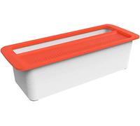 Rotho Memory Microwave Cuiseur de pâtes 1,8l avec couvercle pour micro-ondes, Plastique (PP) sans BPA, rouge/blanc, 1.8l (29.7 x 11.3 x 8.3 cm)