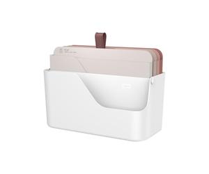 Rotho MyPaper Inbox My Paper Plus Organiseur de documents en plastique (PP) sans BPA, blanc/rouge, 36,4 x 16,8 x 31,7 cm