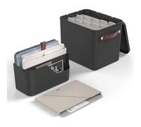 Rotho MyPaper My Paper Plus Lot de 10 organiseurs de documents en plastique PP sans BPA Noir 40 x 29,2 x 46,5 cm
