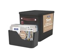 Rotho MyPaper My Paper Plus Lot de 10 organiseurs de documents en plastique PP sans BPA Noir 40 x 29,2 x 46,5 cm