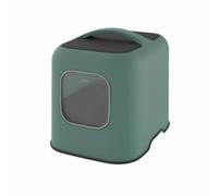 Rotho MyPet Biala Bac à Litière pour Chat avec Couvercle Vert/Anthracite