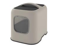 Rotho MyPet Biala Litière pour Chat avec Couvercle et Pelle en Plastique recyclé Beige/Anthracite